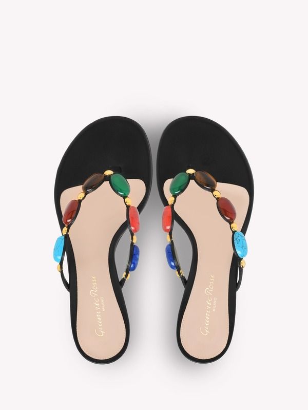 ジャンヴィト ロッシ レディース シューズ サンダル Gianvito Rossi Shanti Thong 70 Sandals Black Suede And Nappa ブラック ジャンヴィト ロッシ レディース シューズ サンダル Gianvito Rossi Shanti Thong 70 Sandals Black Suede And Nappa ブラック