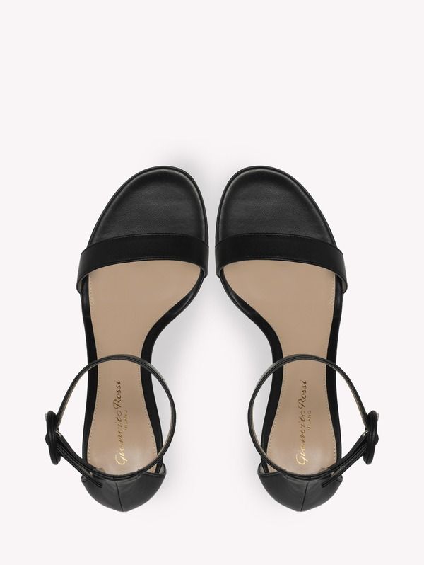ジャンヴィト ロッシ レディース シューズ サンダル Gianvito Rossi Portofino 70 Sandal Black Leather ブラック