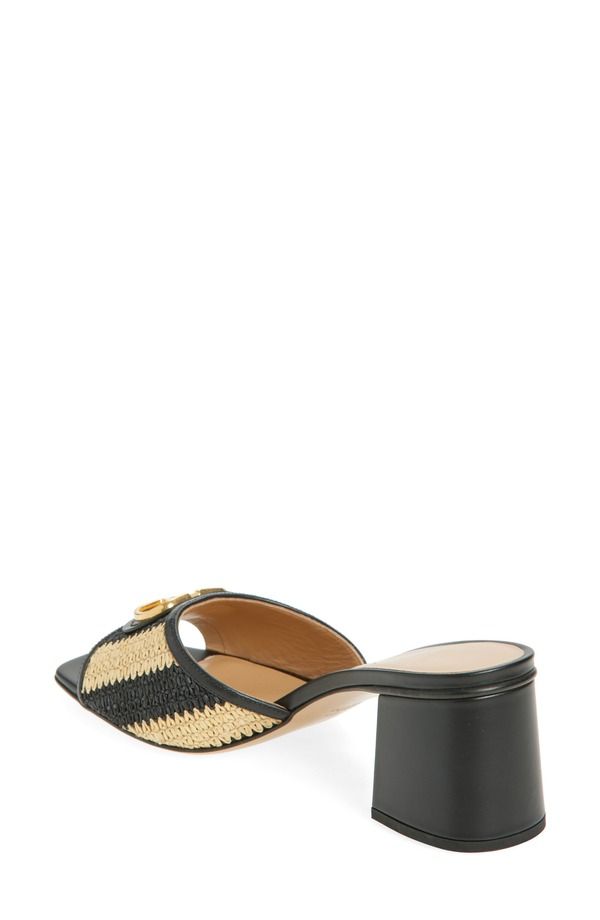 ヴァレンティノ レディース シューズ サンダル ロゴ Valentino Garavani VLOGO Slide Sandal Natural Black ブラック