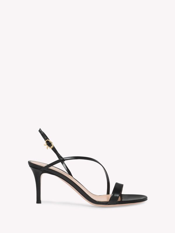 ジャンヴィト ロッシ レディース シューズ サンダル Gianvito Rossi Manhattan 70 Sandal Black Leather ブラック