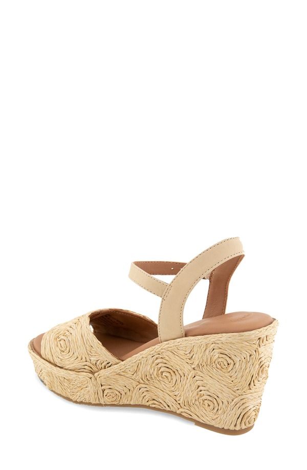ジェントルソウルズ レディース シューズ サンダル プラットフォーム アンクル Gentle Souls Nevio Ankle Straplatform Wedge Sandal Natural Raffia