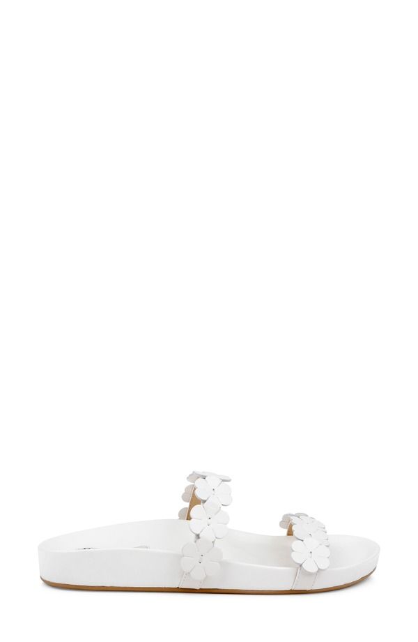 バッドグレイミッシカ レディース シューズ サンダル Badgley Mischka Collection Waterbury Slide Sandal White Leather ホワイト