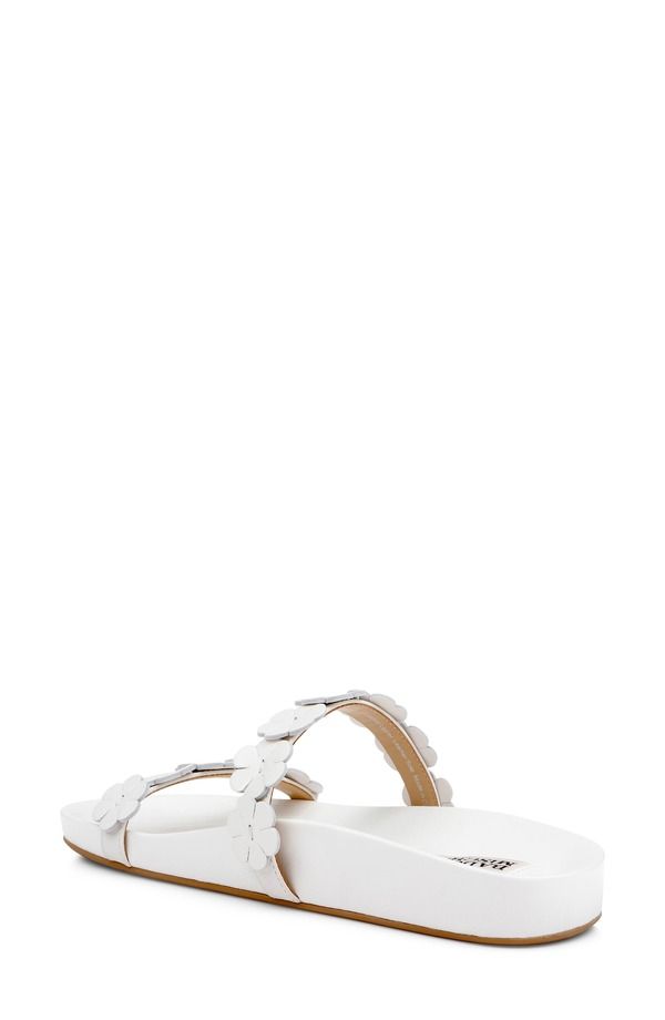 バッドグレイミッシカ レディース シューズ サンダル Badgley Mischka Collection Waterbury Slide Sandal White Leather ホワイト