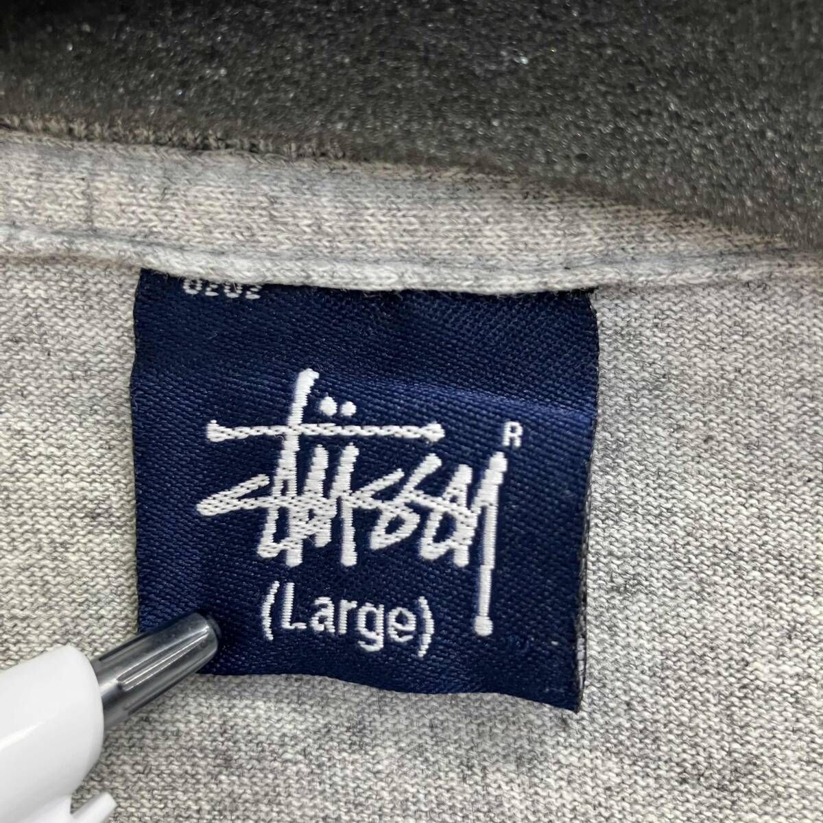 90s OLD STUSSY スカルフラワーtee 半袖Tシャツ サイズL グレー系