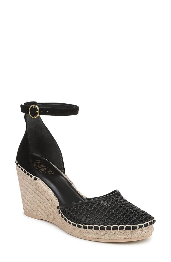 フランコサルト レディース シューズ サンダル Franco Sarto Idalia Espadrille Wedge Black ブラック