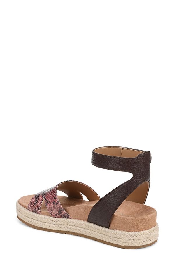 バイオニック レディース シューズ サンダル プラットフォーム アンクル Vionic Yucca Platform Ankle Strap Sandal Merlot Snake