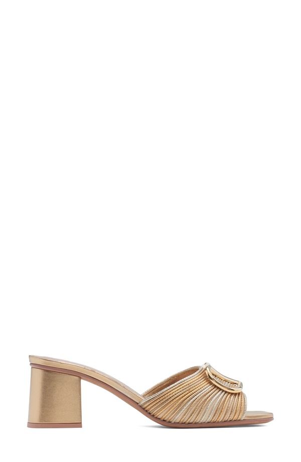 ヴァレンティノ レディース シューズ サンダル トール ロゴ Valentino Garavani VLOGO Signature Metallic Slide Sandal Gold ゴールド ヴァレンティノ レディース シューズ サンダル トール ロゴ Valentino Garavani VLOGO Signature Metallic Slide Sandal Gold ゴールド