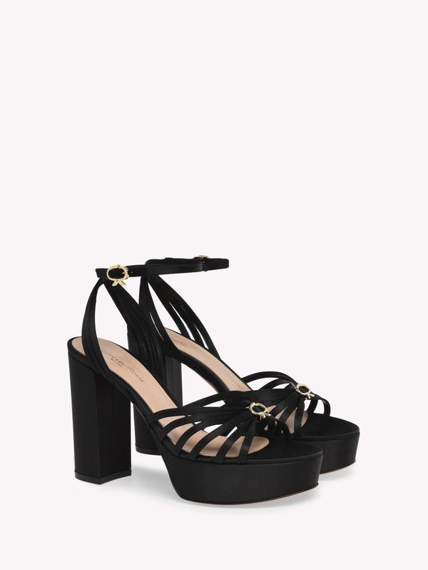 ジャンヴィト ロッシ レディース シューズ サンダル Gianvito Rossi Rita Sandals Black Fabric ブラック