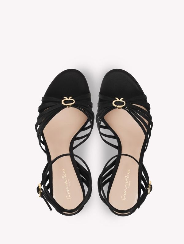 ジャンヴィト ロッシ レディース シューズ サンダル Gianvito Rossi Rita Sandals Black Fabric ブラック