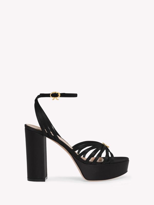ジャンヴィト ロッシ レディース シューズ サンダル Gianvito Rossi Rita Sandals Black Fabric ブラック