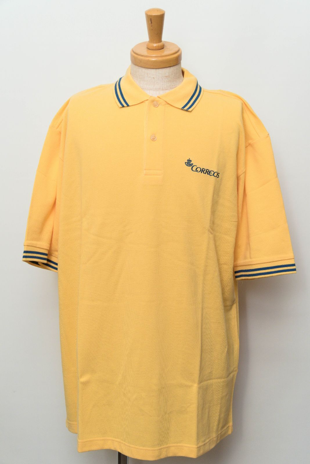 【未使用品】ユーロ 古着 ワーク fecsa スペイン郵便（CORREOS) 鹿の子ポロシャツ
