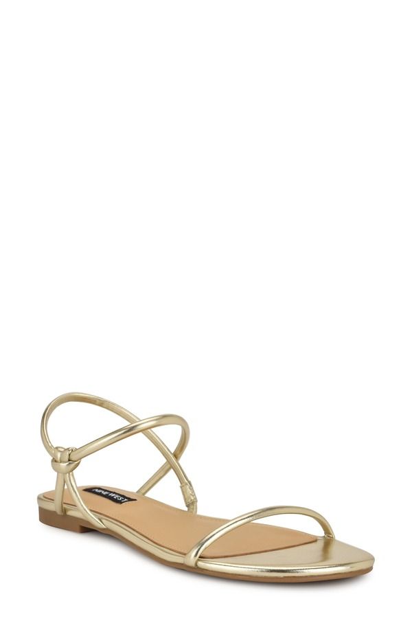 ナインウェスト レディース シューズ サンダル アンクル Nine West Maizy Ankle Strap Sandal Gold ゴールド