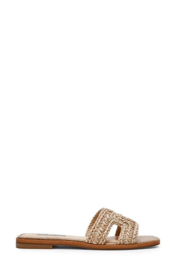 スティーブ マデン レディース シューズ サンダル Steve Madden Hadyn Woven Strap Slide Sandal Raffia