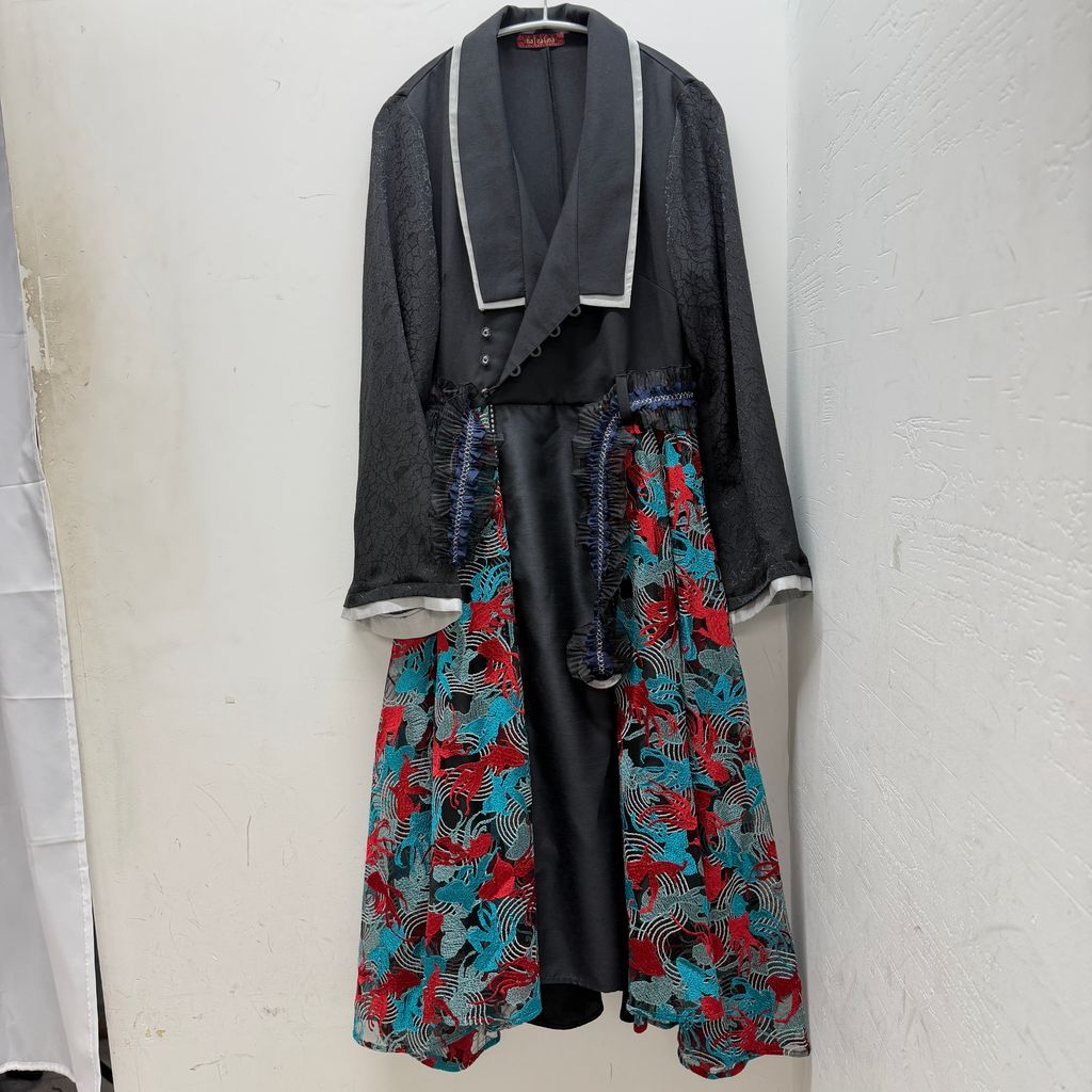 ha za ma ハザマ 25AW Lace Dress レースコンビネーションドレス ブラック系 size:S 【中目黒05】