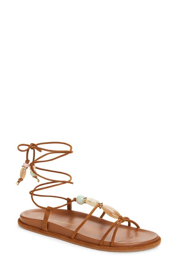 スチュアート ワイツマン レディース シューズ サンダル アンクル Stuart Weitzman Majorcankle Tie Sandal Boho Tan タン