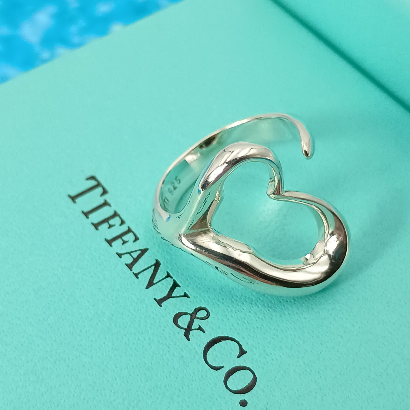 TIFFANY&Co. ティファニー 9号 オープンハート リング 指輪 レディース
