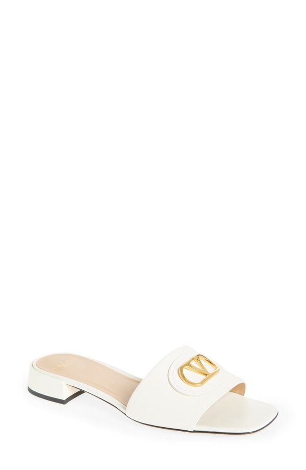 ヴァレンティノ レディース シューズ サンダル ロゴ Valentino Garavani VLOGO Signature Slide Sandal Ivory アイボリー