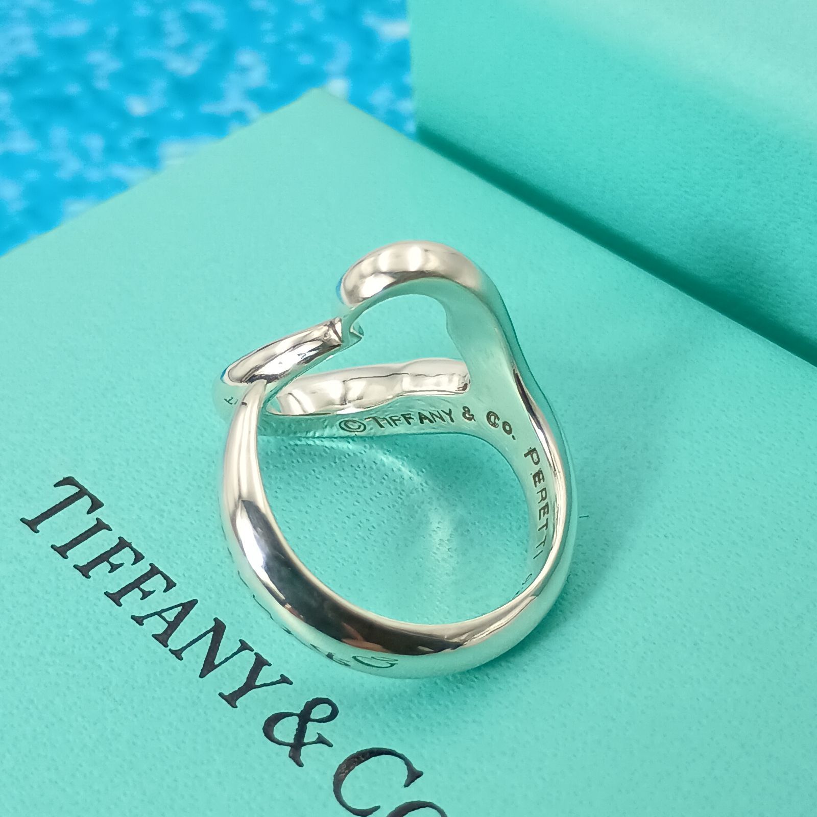 TIFFANY&Co. ティファニー 9号 オープンハート リング 指輪 レディース