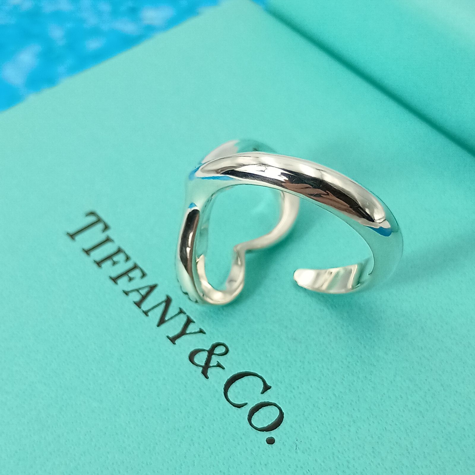 TIFFANY&Co. ティファニー 9号 オープンハート リング 指輪 レディース