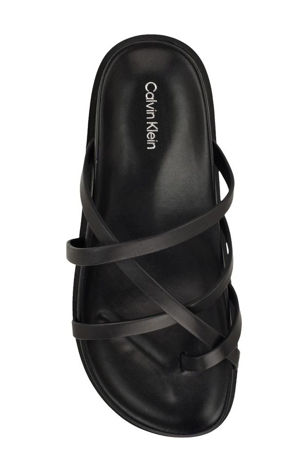 カルバンクライン レディース シューズ サンダル Calvin Klein Helden Toe Loop Sandal Black ブラック