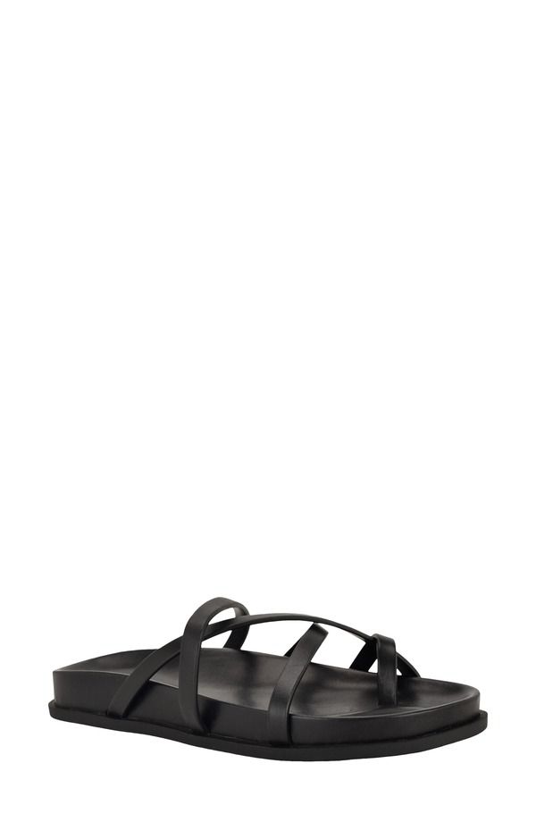 カルバンクライン レディース シューズ サンダル Calvin Klein Helden Toe Loop Sandal Black ブラック