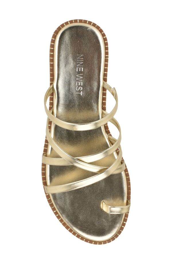 ナインウェスト レディース シューズ サンダル Nine West Digen Toe Loop Sandal Gold ゴールド ナインウェスト レディース シューズ サンダル Nine West Digen Toe Loop Sandal Gold ゴールド