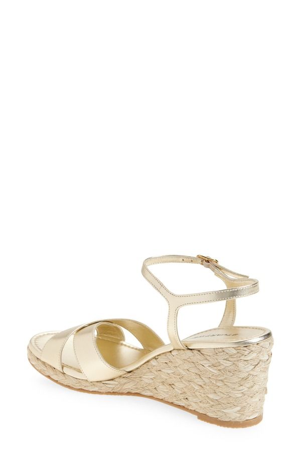 スチュアート ワイツマン レディース シューズ サンダル Stuart Weitzman Dayna Espadrille Wedge Sandalight Gold Natural ゴールド
