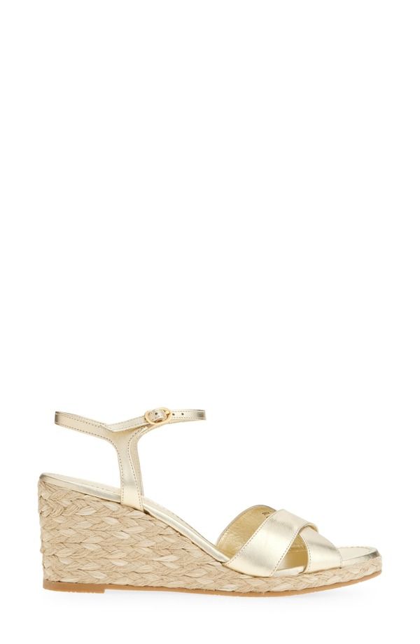 スチュアート ワイツマン レディース シューズ サンダル Stuart Weitzman Dayna Espadrille Wedge Sandalight Gold Natural ゴールド