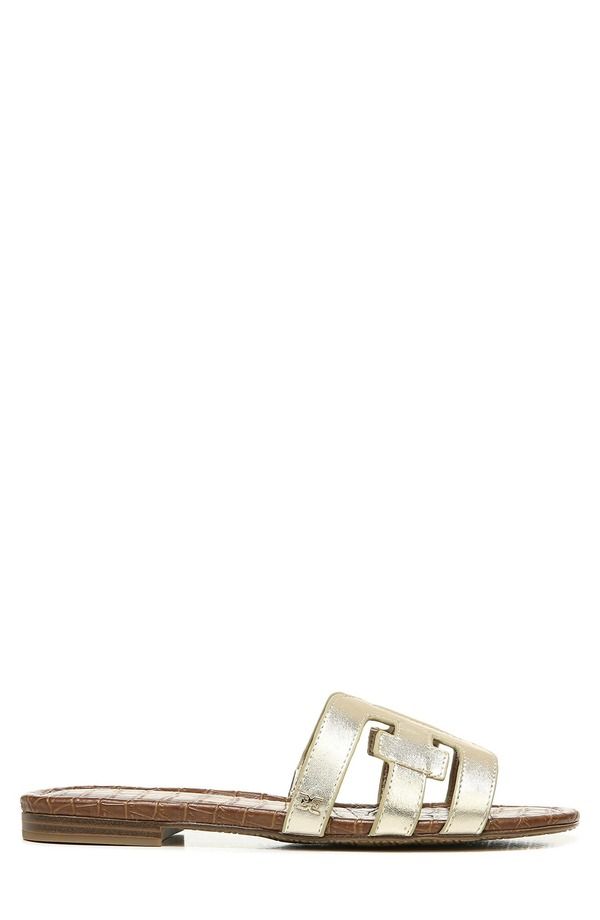 サムエデルマン レディース シューズ サンダル カットアウト Sam Edelman Bay Cutout Slide Sandal Wide Width Available Molten Gold ゴールド