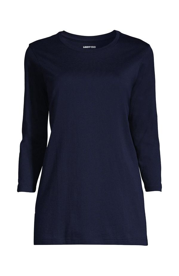 ランズエンド レディース トップス シャツ コットン Lands End 34 Sleeve Cotton Supima Tunic Radiant Navy ネイビー ランズエンド レディース トップス シャツ コットン Lands End 34 Sleeve Cotton Supima Tunic Radiant Navy ネイビー