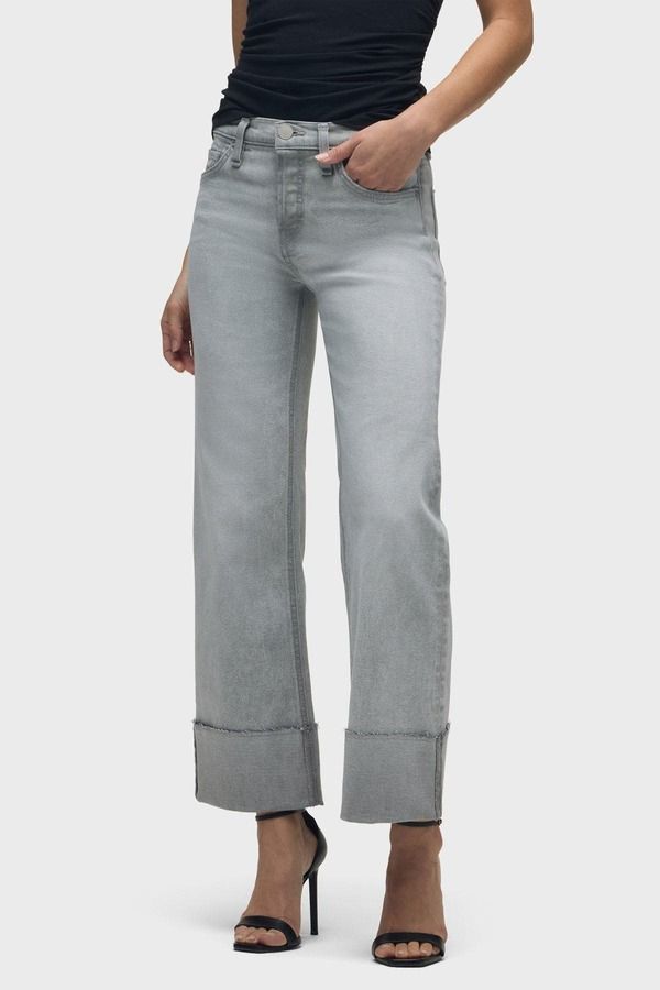 ハドソンジーンズ レディース ボトムス レギンス ワイドレッグ アンクル Hudson Jeans Rosie HighRise Wide Leg Ankle Cuff Washed Slate スレート