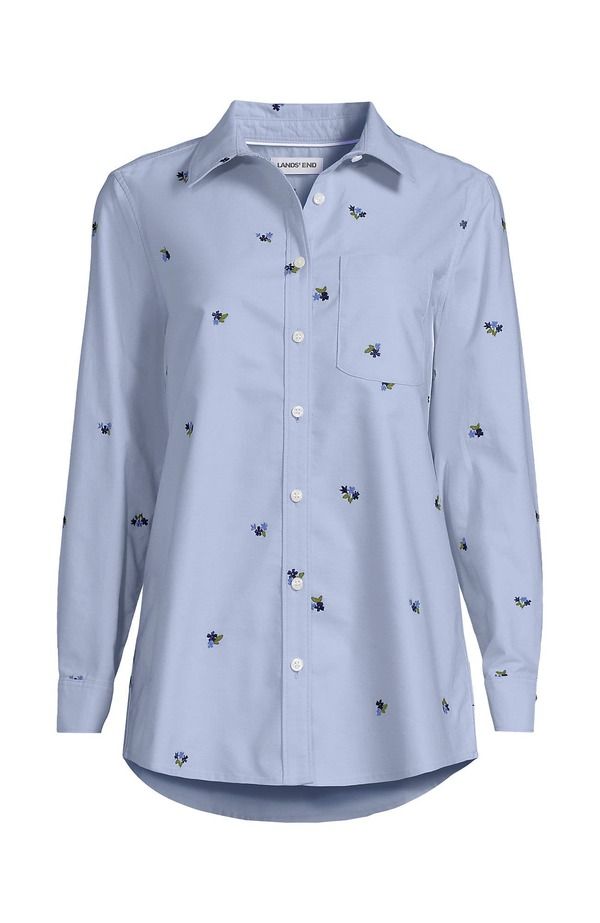 ランズエンド レディース トップス シャツ オックスフォード Lands End Oxford Shirt Soft SkyDeep Sea Floral ランズエンド レディース トップス シャツ オックスフォード Lands End Oxford Shirt Soft SkyDeep Sea Floral