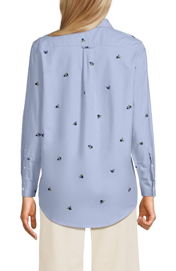 ランズエンド レディース トップス シャツ オックスフォード Lands End Oxford Shirt Soft SkyDeep Sea Floral ランズエンド レディース トップス シャツ オックスフォード Lands End Oxford Shirt Soft SkyDeep Sea Floral