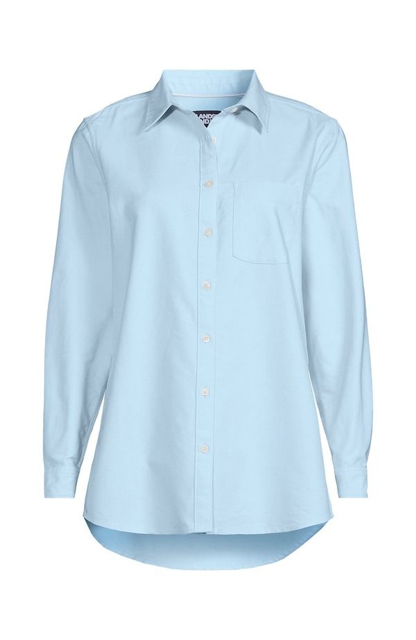 ランズエンド レディース トップス シャツ オックスフォード Lands End Oxford Shirt Light Blue Sky ブルー ランズエンド レディース トップス シャツ オックスフォード Lands End Oxford Shirt Light Blue Sky ブルー