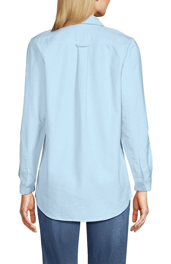 ランズエンド レディース トップス シャツ オックスフォード Lands End Oxford Shirt Light Blue Sky ブルー ランズエンド レディース トップス シャツ オックスフォード Lands End Oxford Shirt Light Blue Sky ブルー