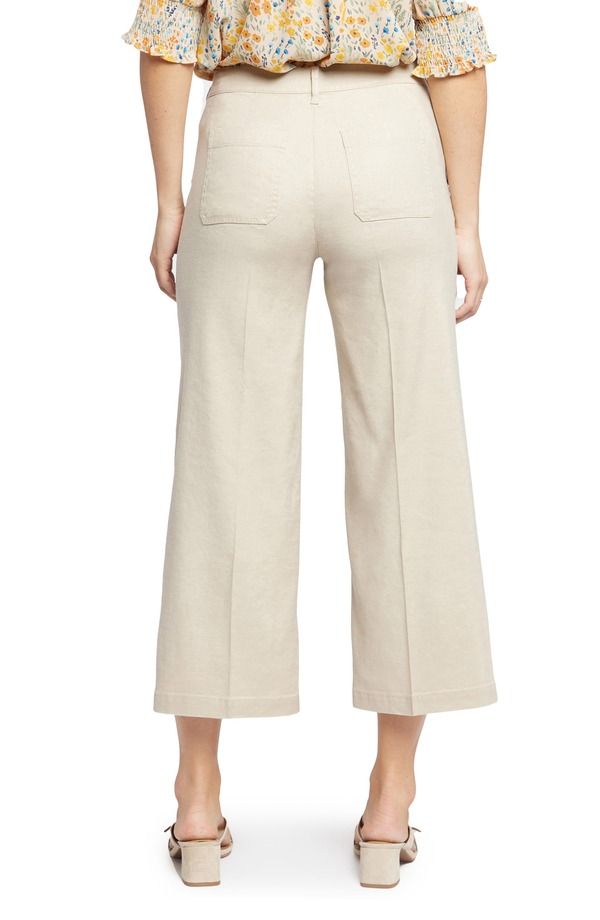 エヌワイディージェイ レディース ボトムス レギンス ワイドレッグ パンツ リネン NYDJ Linen Blend Crop Wide Leg Pants Feather エヌワイディージェイ レディース ボトムス レギンス ワイドレッグ パンツ リネン NYDJ Linen Blend Crop Wide Leg Pants Feather