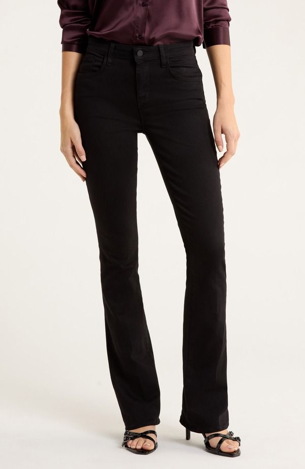 ラジャンス レディース シューズ ブーツ・レインブーツカット ジーンズ LAGENCE Selma Sleek Baby Bootcut Jeans Noir