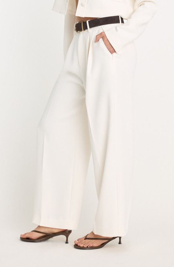 グッドアメリカン レディース ボトムス レギンス ワイドレッグ ハイウエスト パンツ アンクル Good American Luxe High Waist Ankle Wide Leg Trousersoft Shell グッドアメリカン レディース ボトムス レギンス ワイドレッグ ハイウエスト パンツ アンクル Good American Luxe High Waist Ankle Wide Leg Trousersoft Shell