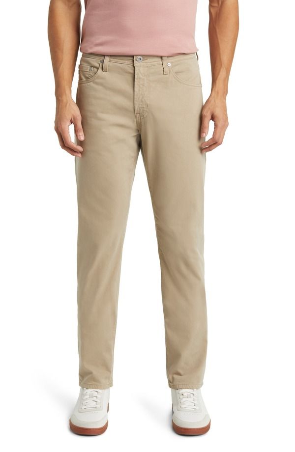 エージー メンズ ボトムス カジュアルパンツ Tシャツ AG Everett Stretch Sateen Slim Straight Pants Dusty Wheat