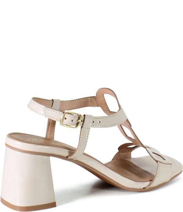 ディバトゥルー レディース シューズ ヒール サンダル レザー Diba True Begonia Patent Leather Geometric Dressandals Ivory アイボリー