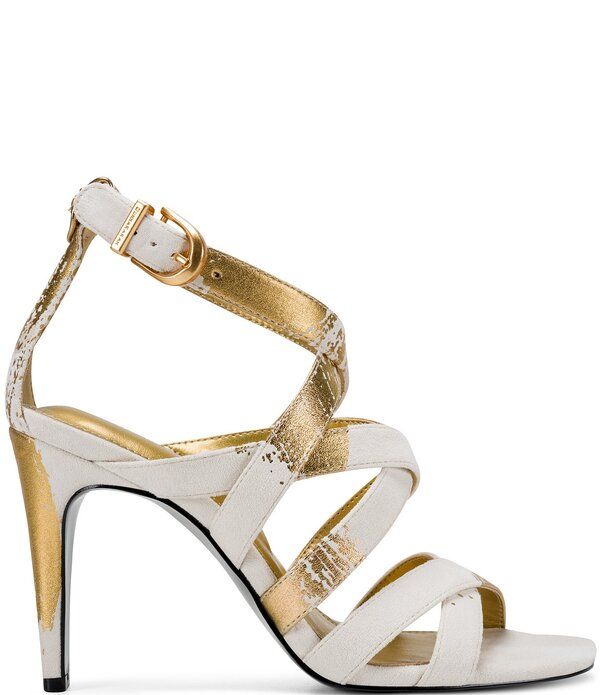 ダナキャラン レディース シューズ ヒール サンダル トール Donna Karan Briarrose Metallic Foil Strappy Dressandals IvoryGold アイボリー ダナキャラン レディース シューズ ヒール サンダル トール Donna Karan Briarrose Metallic Foil Strappy Dressandals IvoryGold アイボリー