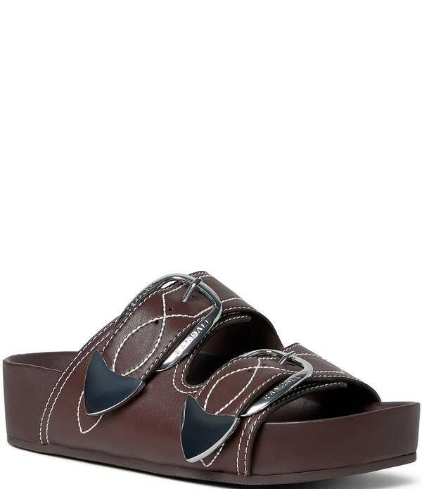 ロフラー ランダル レディース シューズ サンダル レザー Loefflerandall Nico Stitched Leather Banded Footbed Sandals Espresso