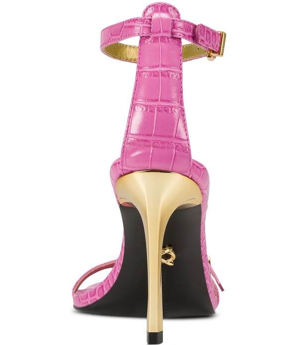 ダナキャラン レディース シューズ ヒール ラップワンピース サンダル アンクル Donna Karan Pryce Croco Embossed Ankle Wrap Dressandals Bimini Pink ピンク ダナキャラン レディース シューズ ヒール ラップワンピース サンダル アンクル Donna Karan Pryce Croco Embossed Ankle Wrap Dressandals Bimini Pink ピンク