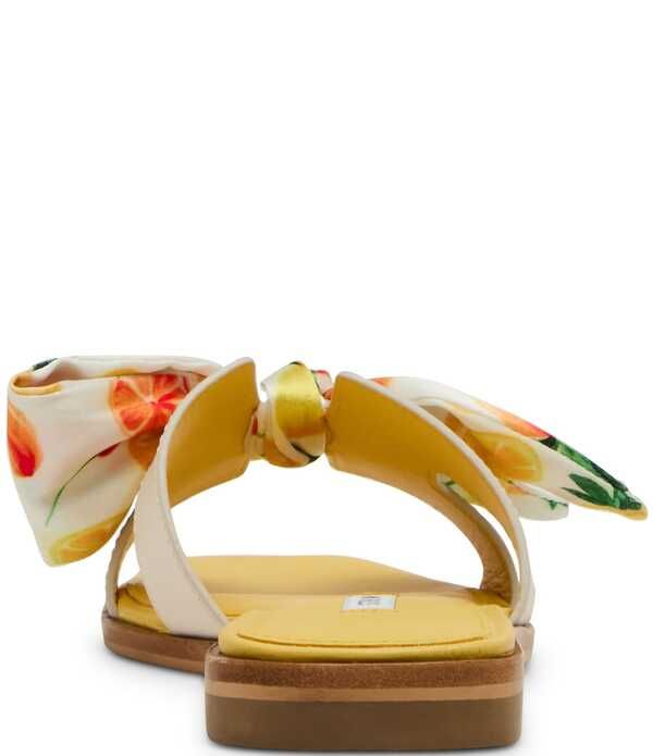 スティーブ マデン レディース シューズ パンプス プリント サンダル レザー Steve Madden Hadyn Orange Print Scarf Leather Flat Slide Sandals CitrusMulti マルチカラー スティーブ マデン レディース シューズ パンプス プリント サンダル レザー Steve Madden Hadyn Orange Print Scarf Leather Flat Slide Sandals CitrusMulti マルチカラー
