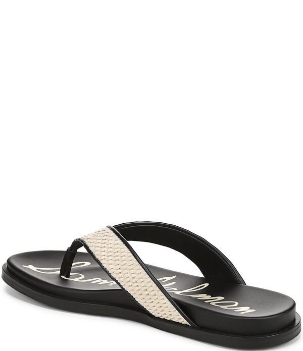 サムエデルマン レディース シューズ サンダル Sam Edelman Lila Raffia Thong Flip Flops LinenBlack ブラック
