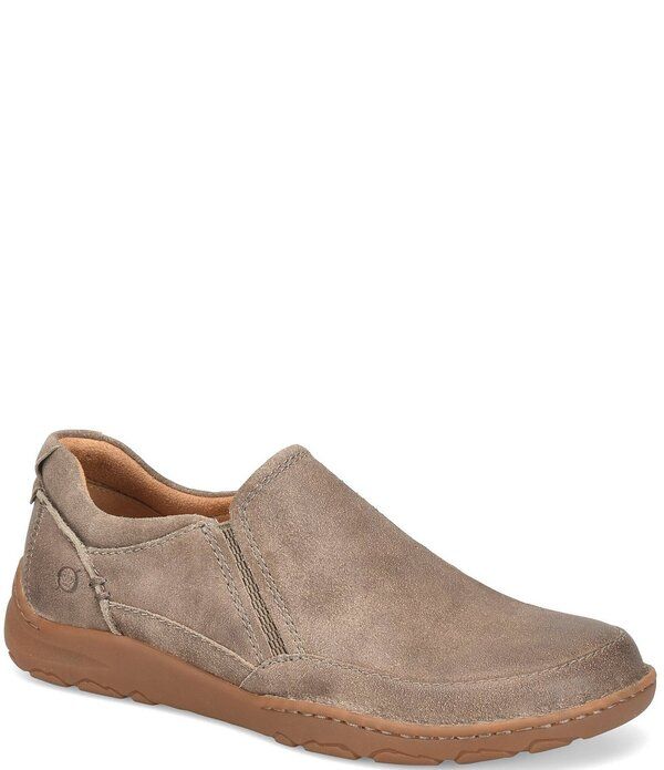 ボーン メンズ シューズ スリッポン・ローファー スエード Born Mensandor Distressed Suede SlipOns Taupe トープ