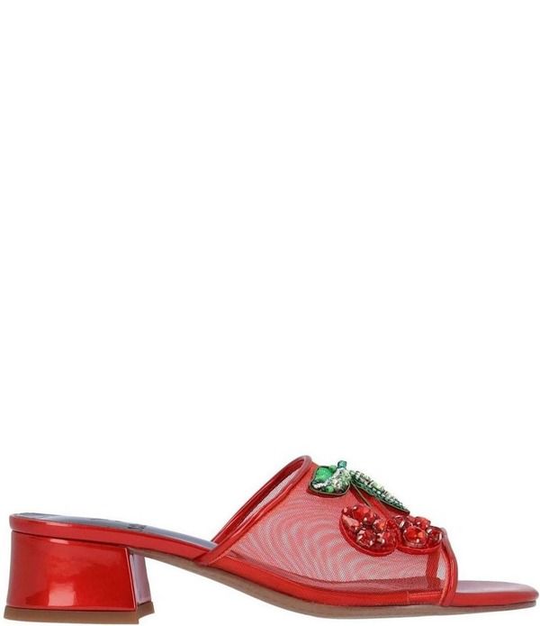 ジェイレニー レディース シューズ サンダル メッシュ J Renee Charry Mesh Patent Rhinestone Cherry Slide Sandals RedGreen レッド ジェイレニー レディース シューズ サンダル メッシュ J Renee Charry Mesh Patent Rhinestone Cherry Slide Sandals RedGreen レッド