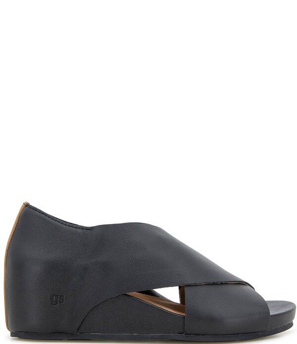 ジェントルソウルズ レディース シューズ サンダル レザー Gentle Souls Gainey Leather Wedge Shooties Black ブラック