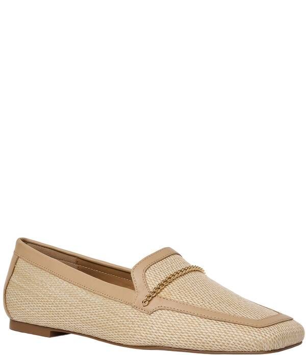 アンドレアース レディース シューズ スリッポン・ローファー Andre Assous Ariane Raffia Chain Hardware Detailoafers Beige ベージュ