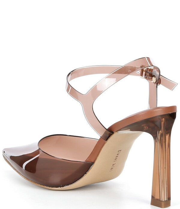 ジャンビニ レディース シューズ ヒール アンクル Gianni Bini Geno Vinyl Ankle Wrapointed Toe Pumps Miko Tan タン